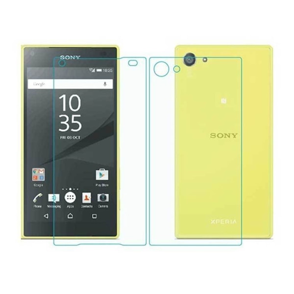 Sony Xperia Z5 Screen Protector front and back in hardened glass Transparent