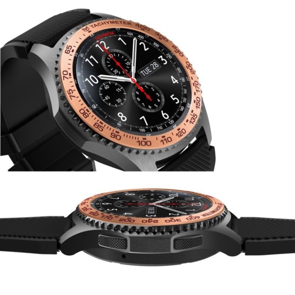 Samsung Gear S3 Frontier metallikellon kehys - Ruusukulta / Punainen Pink