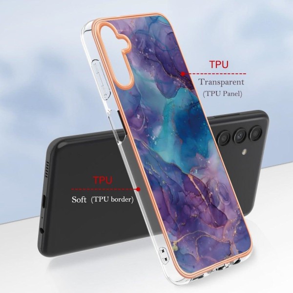 Marble Samsung Galaxy A54 Suojakotelo - Violetti Purple
