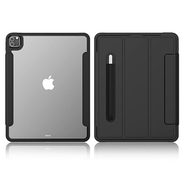 iPad Pro 12.9 inch (2020) elegant tri-fold fodral - helt svart Svart