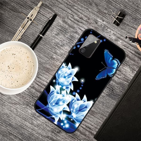 Imagine Samsung Galaxy A02s Etui - Luminous flower Blue