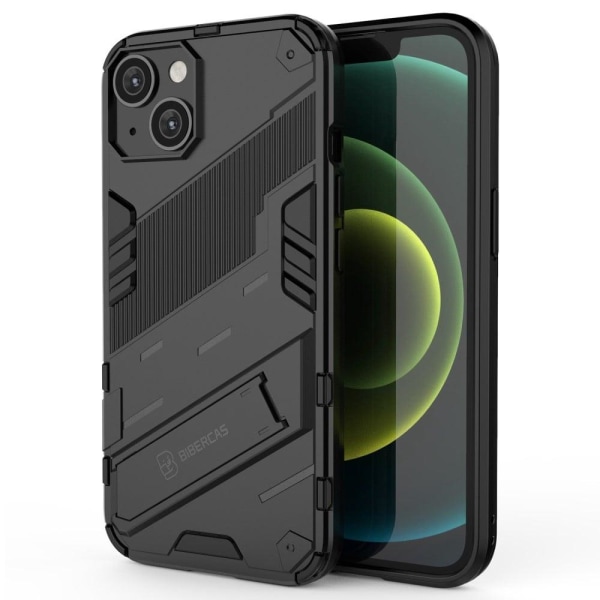 Stødsikkert hybridcover med et moderne touch til iPhone 14 - Sort Black