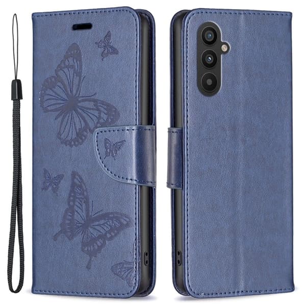 Butterfly Samsung Galaxy A25 Flippetui - Blå Blue