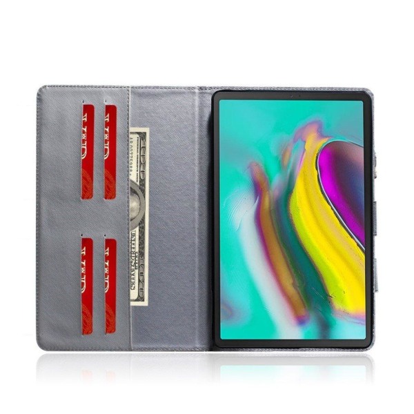 Samsung Galaxy Tab S5e portable pattern leather case - Pug Multicolor