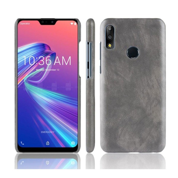 Asus ZenFone Max Pro (M2) litchi tekstur læderetui - Grå Silver grey