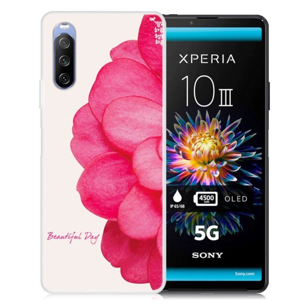 Deco Sony Xperia 10 III skal - Levande Blomma Rosa