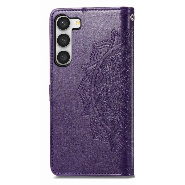Mandala Samsung Galaxy S23 Läppäkotelo - Violetti Purple