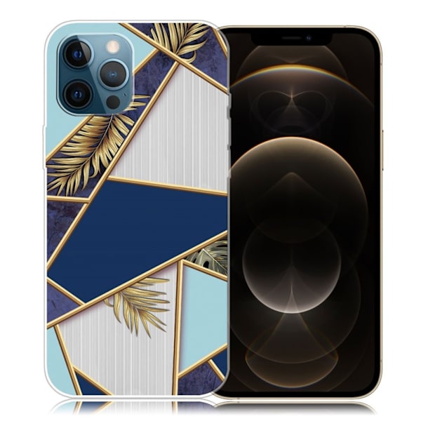 Marble design iPhone 12 Pro Max cover - Fragment Af Farve Og Vinranke Multicolor