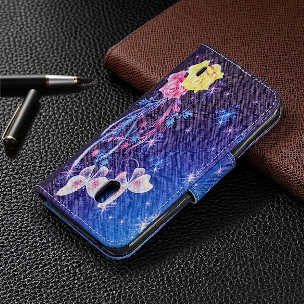 Wonderland Nokia 2.2 etui - Elegante Sommerfugle Blue