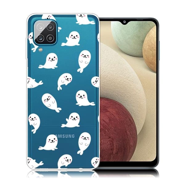 Deco Samsung Galaxy A12 5G skal - Delfin Vit