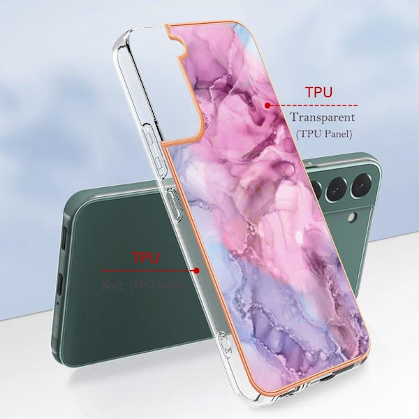 Marble Samsung Galaxy S23 Plus Suojakotelo - Rose Pink