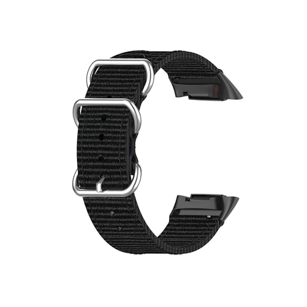 Fitbit Charge 5 elastisk nylon-urrem - Sort Black