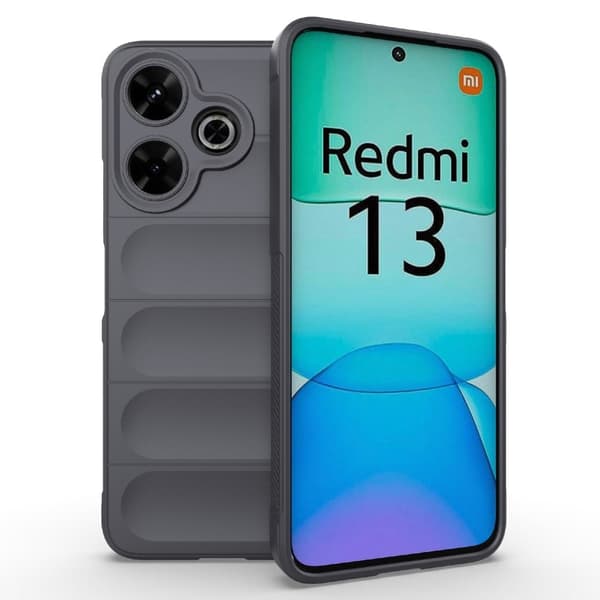 Blødt grebsformet Xiaomi Redmi 13 / Xiaomi Redmi Note 13R cover - Mørkegrå Silver grey