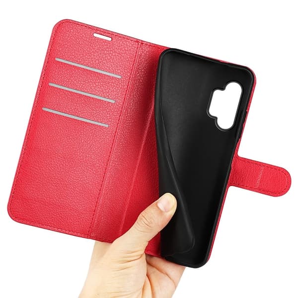 Classic Samsung Galaxy A13 4G Läppäkotelo - Punainen Red