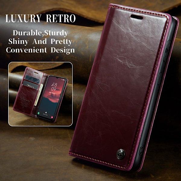 CaseMe Samsung Galaxy A34 5G Smooth Suojakotelo - Punainen Red