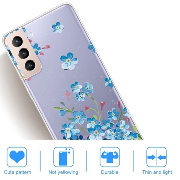 Deco Samsung Galaxy S22 Suojakotelo - Blue Flowers Blue