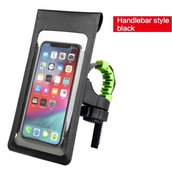 Universal waterproof touch screen bicycle phone holder - Black / Black
