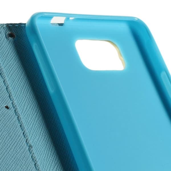 Moberg (biltoon Elephant med striper) Samsung Galaxy Alpha Lær Flipp Case Multicolor