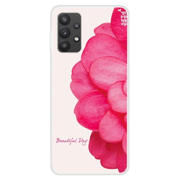 Deco Samsung Galaxy A32 kotelot - Vaaleanpunainen Kukka Pink