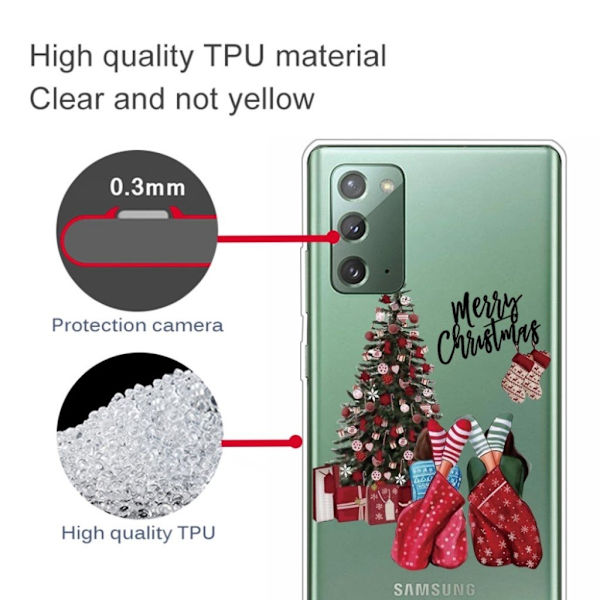 Juletaske til Samsung Galaxy Note 20 - Træ Og Træ Green