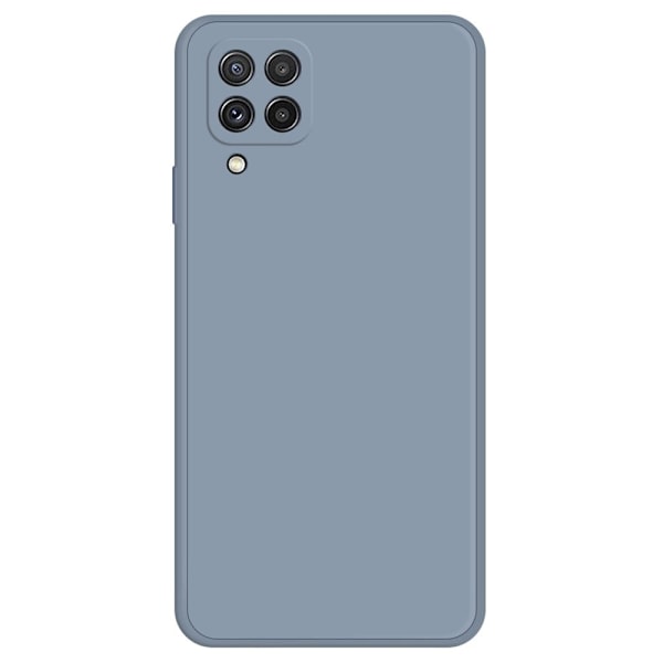 Avfasat gummerat droppskydd för Samsung Galaxy A22 4G - Grå Blå Blå