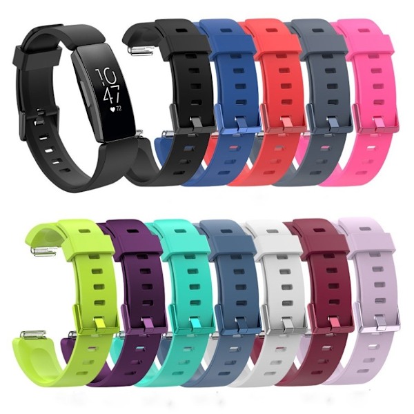 Fitbit Inspire / Inspire HR silikoneurrem - størrelse: L / sort Black