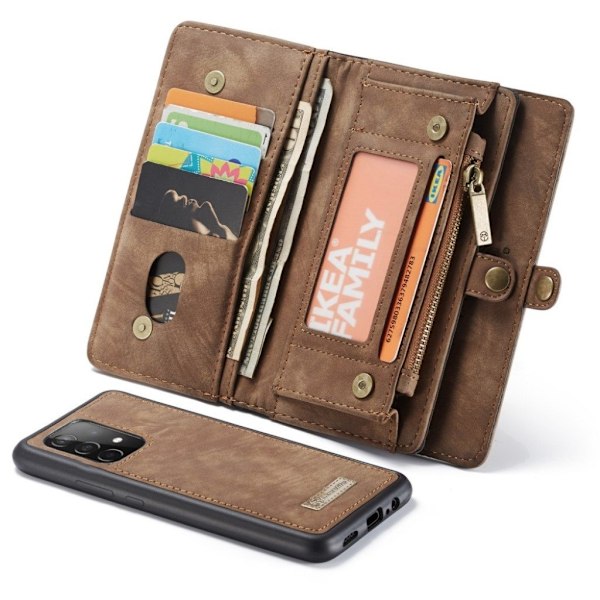 CaseMe Samsung Galaxy A52 5G fodral med blixtlås - Brun Brun
