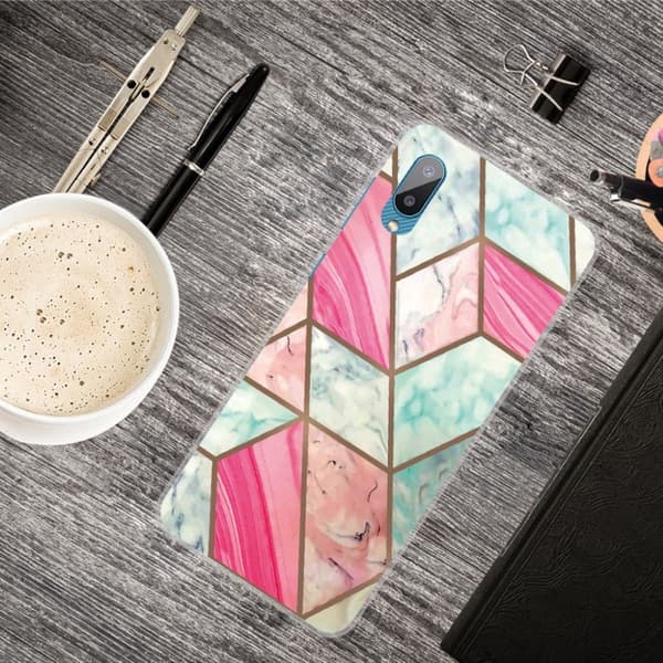 Marble Samsung Galaxy M02 / A02 Etui - Fargerik Klinkekule Tile Multicolor