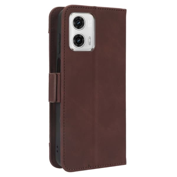 Modernt Motorola Moto G73 fodral med plånbok - Brun Brun