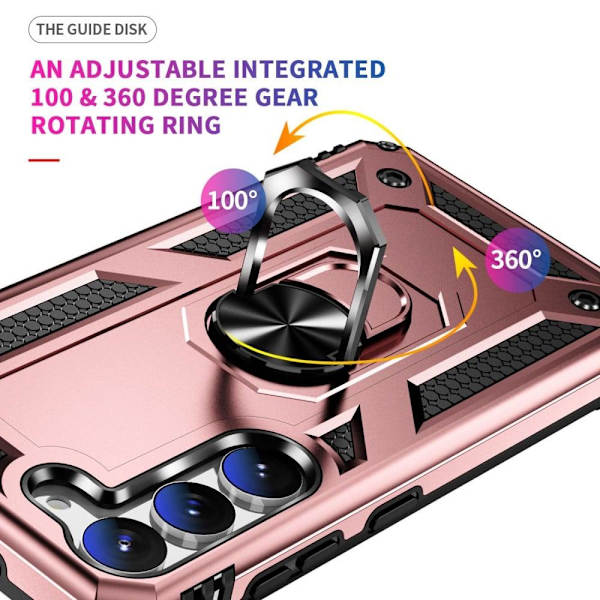 Bofink Combat Samsung Galaxy S23 Plus Etui - Rødguld Pink