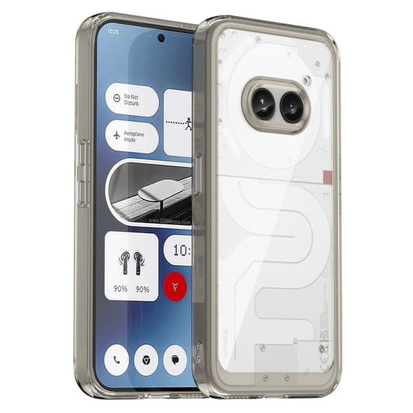 Nothing Phone (2a) smart akryl cover - Gennemsigtig Grå Silver grey