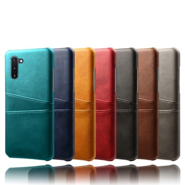Dual Card Samsung Galaxy Note 10 cover - Sort Black