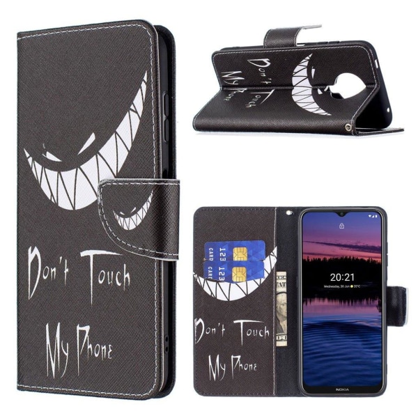 Wonderland Nokia G20 Flip etui - Do not touch my phone Black