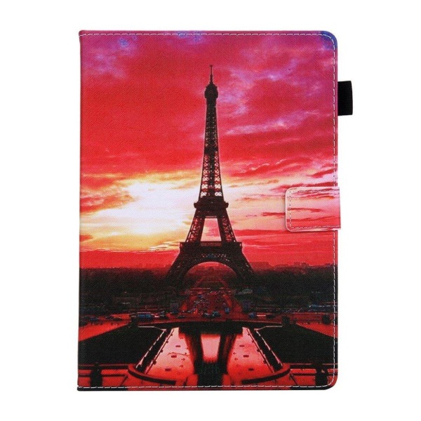 Cool patterned leather flip case for iPad (2018) - Tower Red