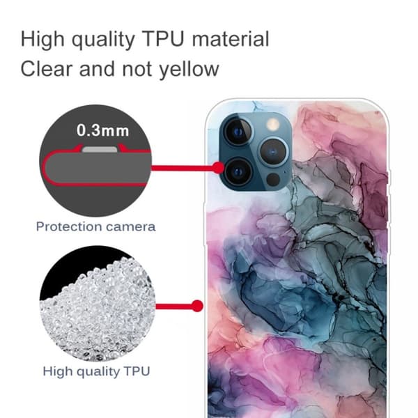 Marmormotiv iPhone 13 Pro Max skal - Osmos Av Rosa Och Grönt multifärg