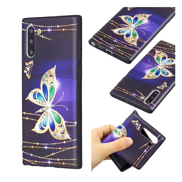 Imagine Samsung Galax Note 10 cover - Farvet Sommerfugl Purple