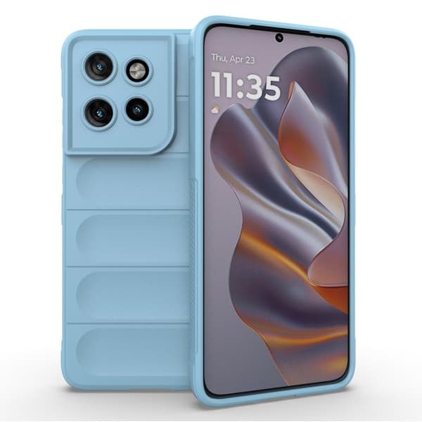 Mjukt greppformat Motorola Edge 50 Neo skal - Baby Blå Blå