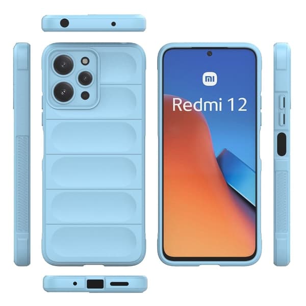 Blødt grebsformet cover til Xiaomi Redmi 12 - Blå Blue