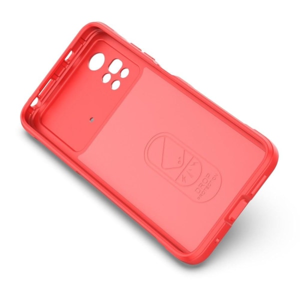 Mjukt greppformat Xiaomi Poco M4 Pro skal - Röd Röd