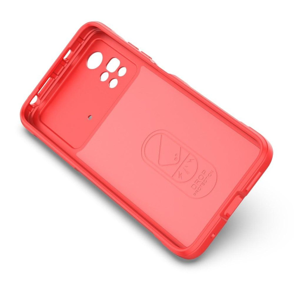 Pehmeä kahva muotoiltu kuori Xiaomi Poco M4 Pro - Punainen Red