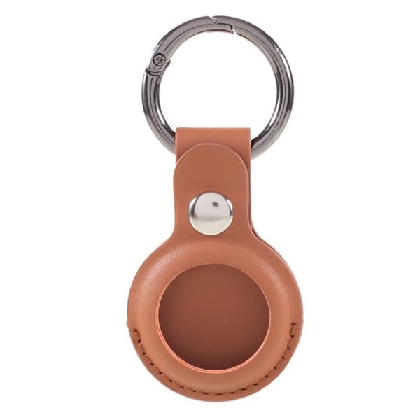 AirTags-etui i glat læder - Brun Brown