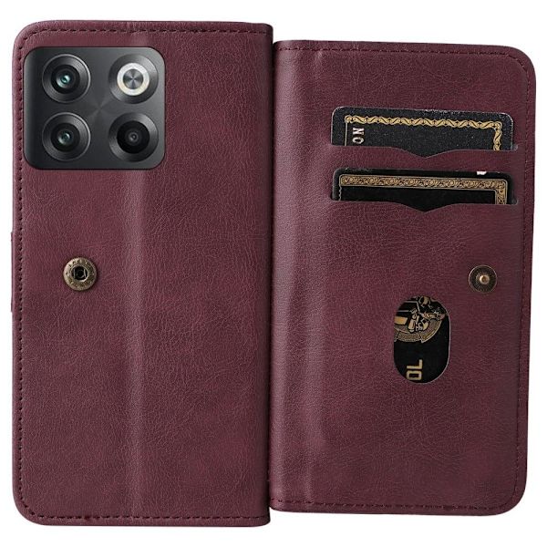 10-slot Pung Etui til OnePlus Ace Pro / 10t - Rødvin Red