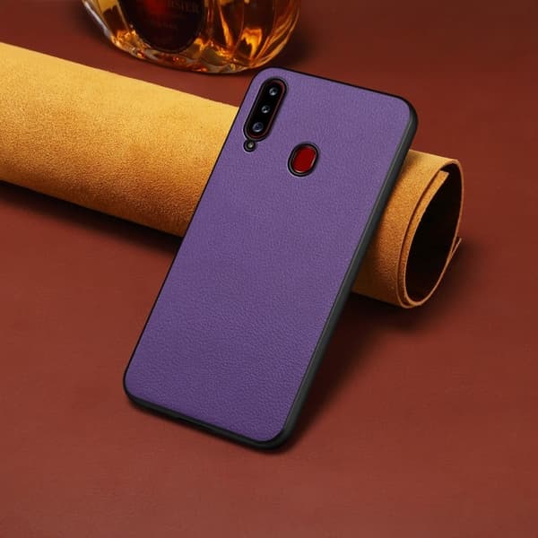Mat og elegant tekstureret Samsung Galaxy A20s cover - Lilla Purple