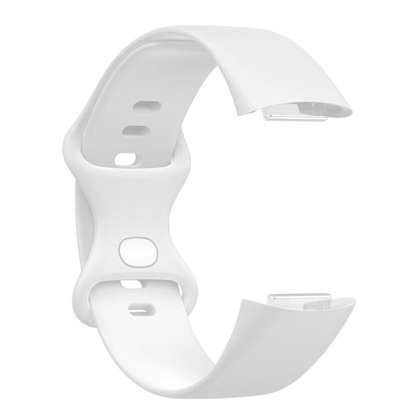Fitbit Charge 5 yksinkertainen silikonikellon hihna - Valkoinen White