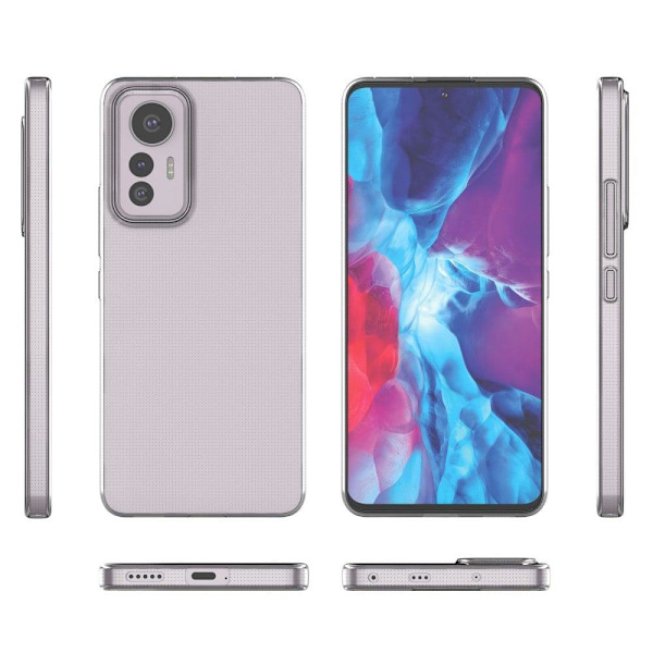 Mjukt greppformat Xiaomi 12 Lite skal - Genomskinlig Transparent