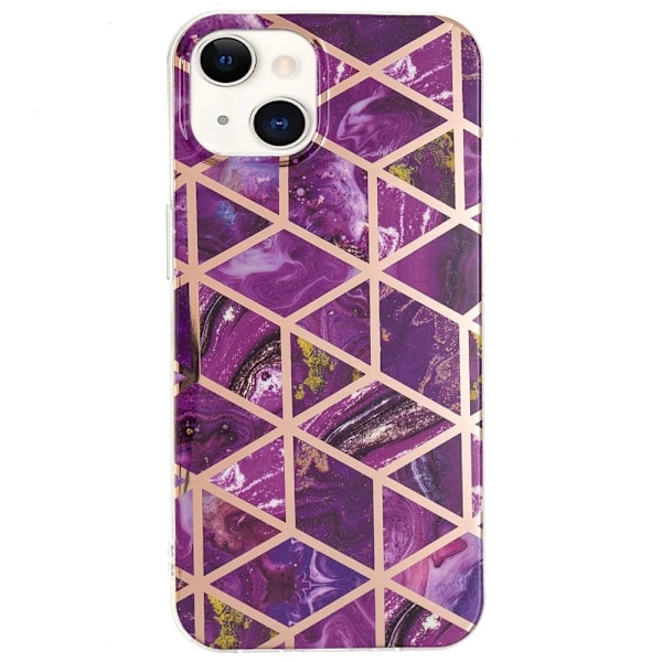 Marble iPhone 14 Etui - Lilla Purple