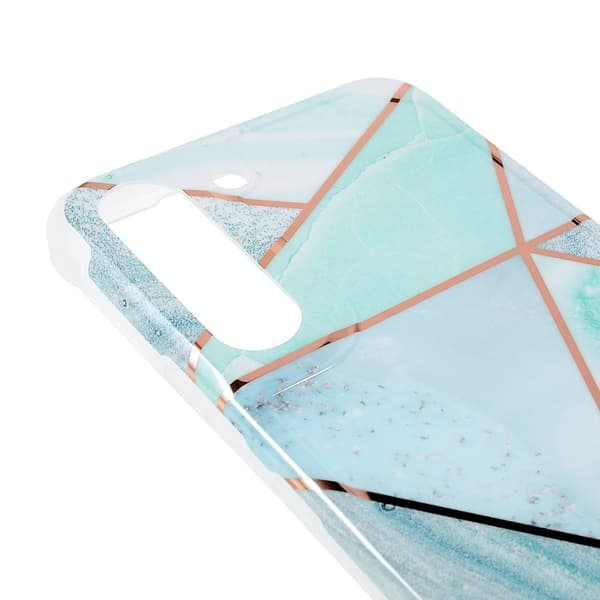 Marble Samsung Galaxy S22 Plus Suojakotelo - Light Green Tile Green