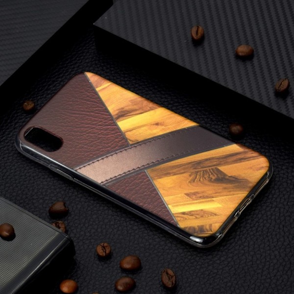 iPhone Xr soft case med marmormønster - Guld Gold
