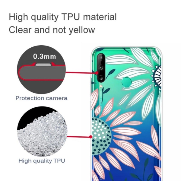 Deco Huawei P40 Lite E Cover - Krysantemum Multicolor