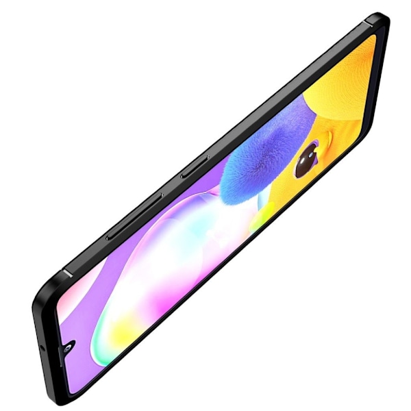 Carbon Shield Samsung Galaxy A31 kuoret - Musta Black